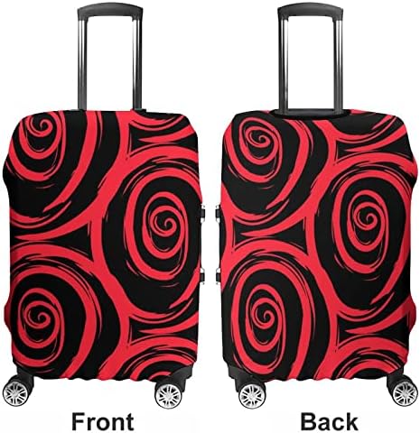 Апстрактни цвеќиња со црвена роза Патувачки багаж за заштитник на куферот за перење на багажните капаци со патент