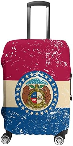 Државно Знаме На Мисури2 Еластичен Капак За Патнички Багаж Што Се Пере Заштитник За Куфер За Багаж Се Вклопува