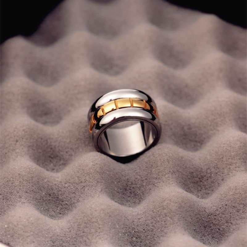 Колезо Познати прстени за мажи жени 14 килограми 316L Loveубовни прстени 12мм ширина-05767