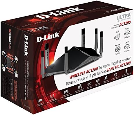 D-Link AC3200 Ultra Tri-band Wi-Fi рутер со 6 антени со високи перформанси на зраци