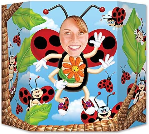 Beistle Ladybug/Bumblebee Photo Prop за пролетни тематски забави, летни украси, 25 x 37, разнобојно