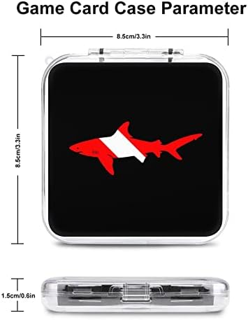 Кутија за чување картички за нуркачи на ајкула, тврда заштитна кутија за организатор за Nintendo Switch