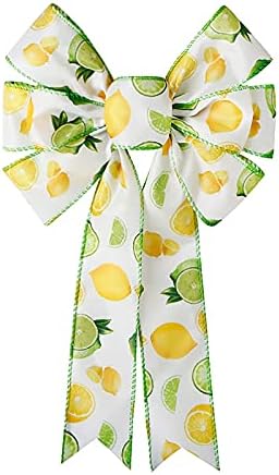Зелени лимон печатење лакови летни венци лакови за забава дрво за свадбена празнична забава за роденденска забава 16 ”x9”