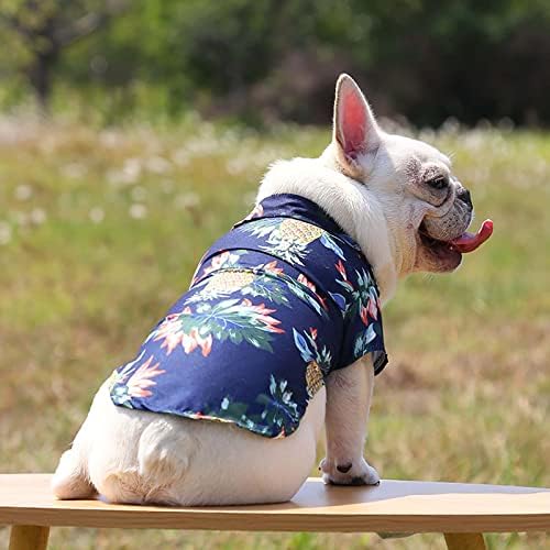 Honprad средна големина кучиња облека девојка миленичиња летни маици дише ладна облека плажа приморска маичка кошула џемпер со голема раса