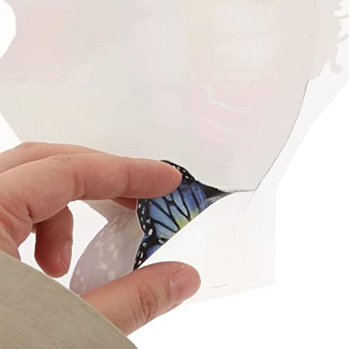 Викаски 5 чаршафи на железо на усни за лепец DIY налепници за пренесување на топлина, топло печат на филмот Винил пеперутка закрпи