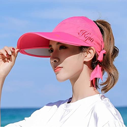 Visor elastic сонце сонце голф широко апсорбирачки женски капа за дишење на пот, бејзбол капа безбол капаче, топла розова