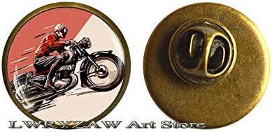 Ретро мотоцикл брош, стар моторцикл пински мотоцикл, подарок за lубител на мотоцикли, велосипедисти брош, м2