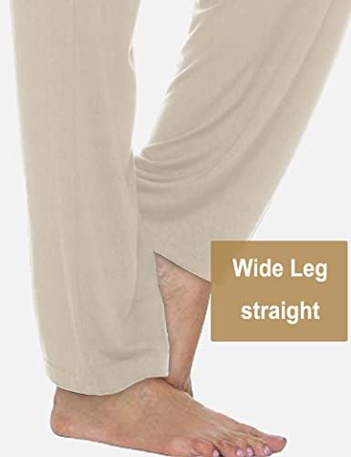 Dibaolong женски јога панталони широки нозе удобно влечење случајно лабава лабава права нозе дневна панталони тренингот за џемпери