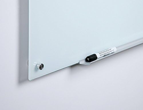Аудио -визуелна директна магнетна пакет на табла за суво -бришење на бело стакло - 2 'x 3' - со обоени магнети
