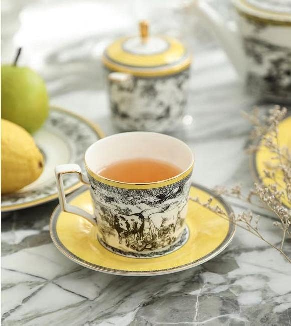 „Остин џунгла“ Англиски попладневен чај прибор, рачно изработена чинија со шеќер во коска од Кина