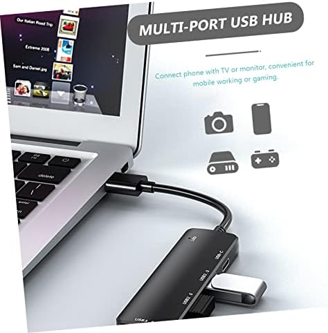 SOLUSTRE 1PC USB Hub USB Адаптер Мулти-Порт USB Центар Компјутерски Адаптери За ЛАПТОПИ USB Хабови Мултифункционален Центар Практични МУЛТИ-ПОРТ