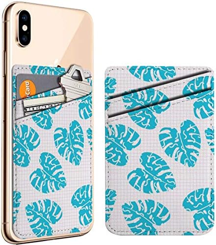 Мобилен телефон стап на лична карта за лична карта, држач за кожа на паричникот на џеб, компатибилен со iPhone, Samsung Galaxy