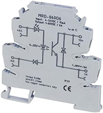 Пикис Интегрирана тенка цврста состојба реле DC до DC влез 4-32VDC излез 1-60VDC PLC PLOCMABLABLABLABALABALABALOBLABLE напон на модулот