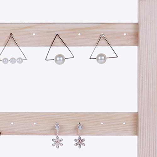 Yfqhdd дрвена решетка за обетки, решетка за обетки, приказ на накит за домаќинства, држач за складирање на накит за складирање