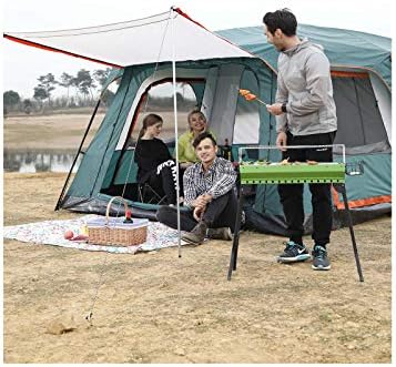 Надворешна двокреветна и едноживо соба 8-10 луѓе Семејство Семејно изобилство шатор, мулти-лице на отворено кампување со голем шатор