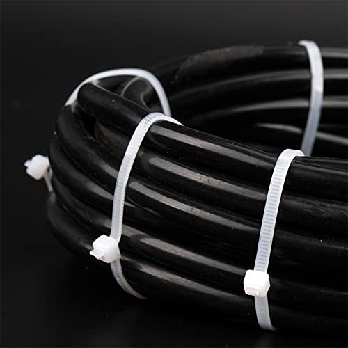 Врски со кабелски кабелски тела 1000 компјутери, 8 '' јасни поштенски врски, бел само-заклучен најлонски кабел, вратоврска, долга 200 мм,