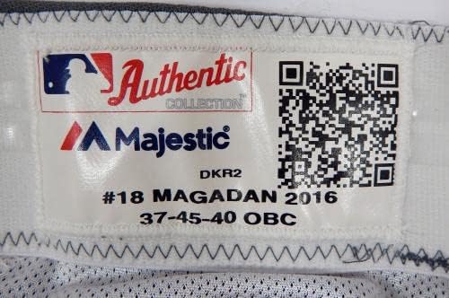Аризона Дијамандбакс Дејв Магадан 18 Игра користеше сиви панталони 37-45-40 94-Игра користена MLB панталони