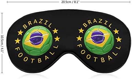Смешноста на бразилското знаме Фудбалско фудбалско лого мека маска за спиење за очи за спиење за слепите совршени блокови светлина