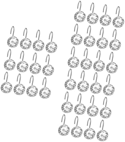 Cabilock 36 парчиња 'рѓа челик закачалка Облека за облик на облик на решетки за дијаманти, палто клуч кука кука бања, висини крпи прстени rhinestones