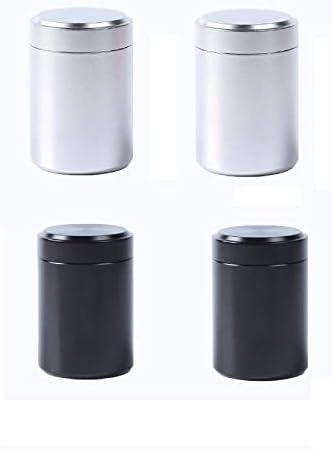 HomeSoGood 4 парчиња Мини Метални Лименки Чај Кутија За Складирање Мирис Доказ Бонбони Шише Запечатени Контејнер