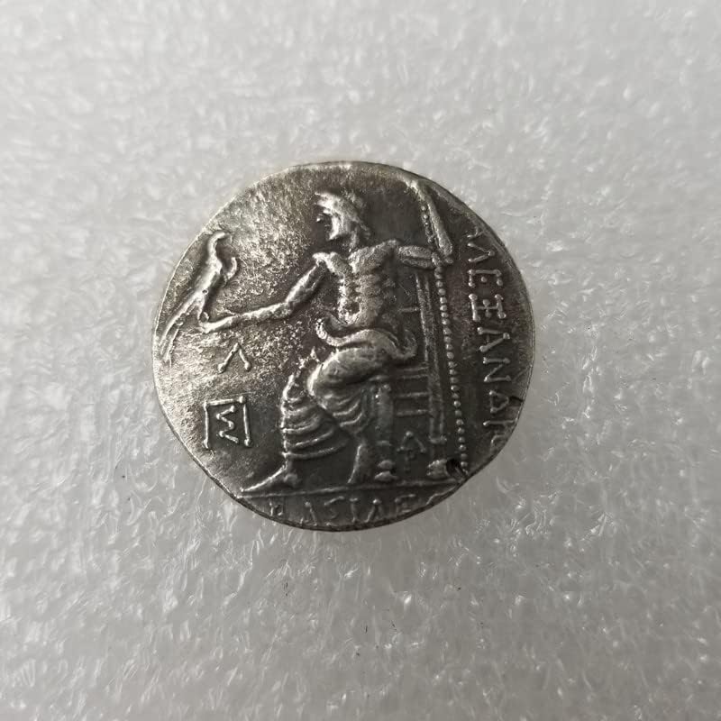Антички Занаети Грчка Монета Бакар Сребрена Позлатена Постара Сребрена Долар Сребрена Рунда 3399