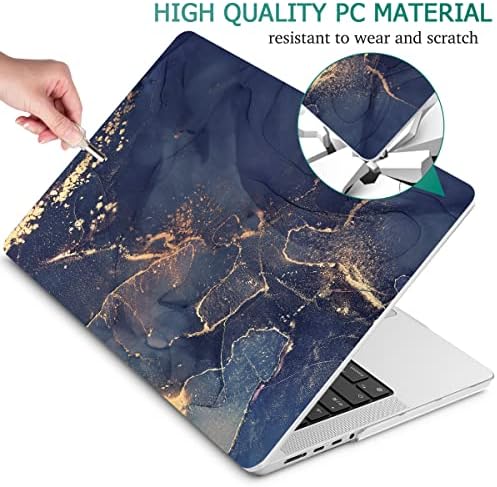 Мај Чен случај за MacBook Pro 14 Inch 2023 2021 Објавување A2779 M2 & A2442 M1 Pro/Max Chip со ID на допир, пластична тврда школка кутија со
