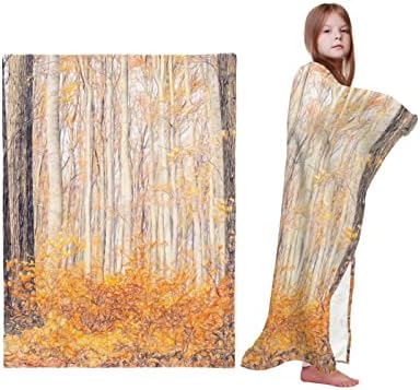 Бебе ќебиња за момчиња од унисекс девојчиња, шумски есенски ќебиња за шминка Супер меки расадници ќебиња кадифен фланел руно