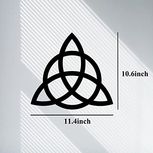 Resaco Celtic Trinity Knot Metal Wallид декор црн келтски симбол wallиден плакета јазол уметност дома украси за кујна за кујна