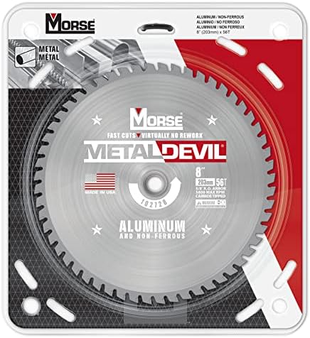 Morse Metal Devil CSM856FNFC, сечило за кружно пила, карбид, сечење на алуминиум, 8 инчи, 1 пакет