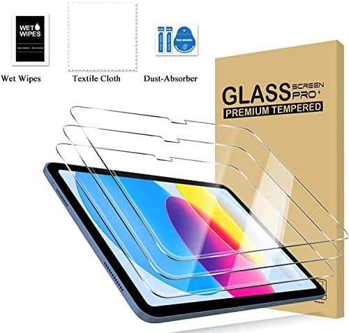 KIQ 3 пакет со калено стакло за iPad 10.9 заштитник на екранот iPad 10 -та генерација заштитник на екранот компатибилен 10 -та генерација