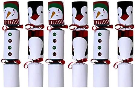 Иконикална Божиќна забава за забава, 9-инчи, снежни луѓе и пингвини, 6-пакет
