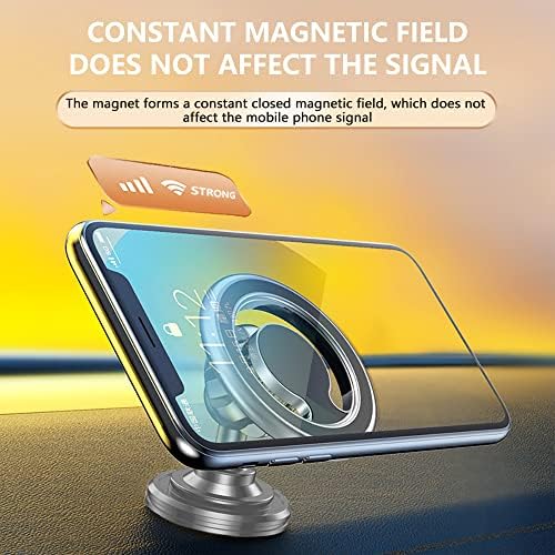 NHHC Компатибилен за Magsafe Car Mount for iPhone, [2022 нова надградба] Dashboard 360 ° ротација на магнетски автомобил, држач за мобилни телефони за Magsafe iPhone 13 12 / Сите паметни телефони