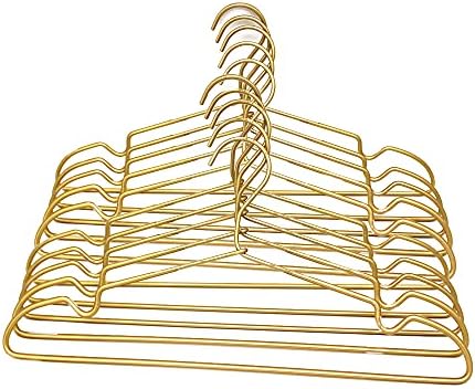 Koobay 16,5 Златен метален жица за облеки за облеки, 30 парчиња, стандардни закачалки за костуми, складирање на организатор на плакари