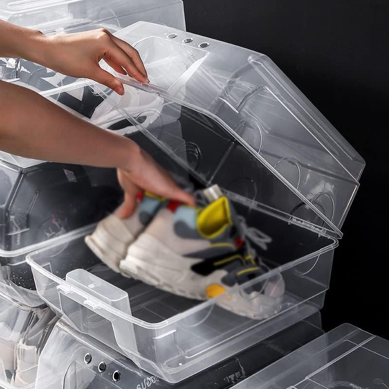 SDFGH Транспарентна кутија за чевли кутија за складирање на кутија за домаќинства, пластична кутија за чевли за чевли, кутија за складирање
