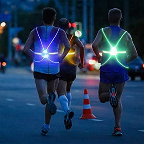 Gortin LED елек за трчање осветлен рефлексивен елек што работи ноќно светло возење безбедносен елек безбедност опрема за мажи и жени