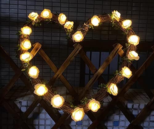 Zdayoz LED жичани светла со роза ратан, погодни за домашен дом на отворено, роденден, забава за декоративни жици