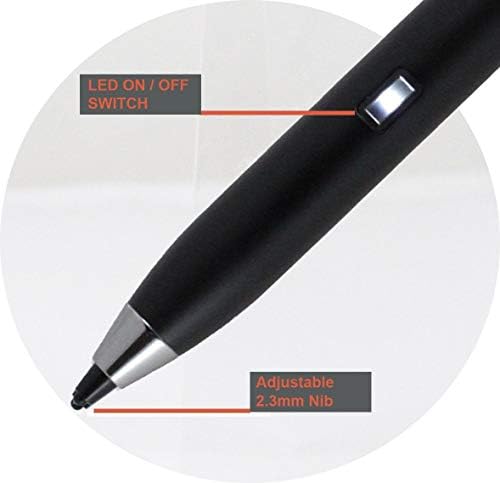Broonel Black Fine Point Digital Active Stylus Pen компатибилен со Samsung Galaxy Tab A T510 10.1