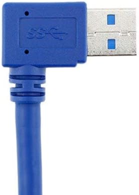 Ocus-Кабли 100pcs/Многу Сина USB 3.0 МАШКИ До Женски 90 Степен Прав Агол Адаптер Продолжување Кабел Конектор За Компјутер На Големо ОД DHL