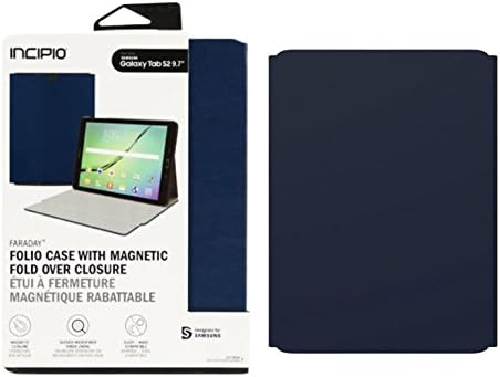 Инципио Фарадеј Магнетски фолио случај за Samsung Galaxy Tab S2 - Пакување на мало - темно сина боја