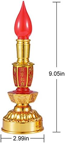 ОМЕЕТ ЛЕР Ретро кинеска свеќа светилка гроздобер стил Ретро носталгичен антички кинески стил будистички материјали - 1 пар