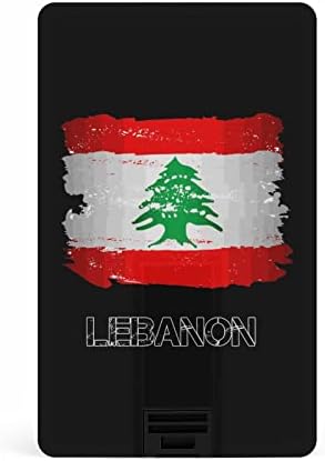 Знаме На Либан КРЕДИТНА Банкарска Картичка USB Флеш Дискови Пренослив Мемориски Стик Клуч За Складирање Диск 32G