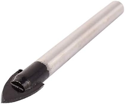 X-DREE 10mm Tip 80mm Length Straight drill hole Triangle Head Glass Tile Drill Bit(Punta de 10 mm Longitud de 80 mm Recta Vástago Triángulo Cabeza