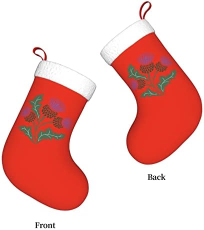 Вејмај Шкотски трн Божиќно порибување 18 инчи Божиќ што виси чорап класичен празник за украсување чорапи