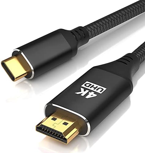 USB C ДО HDMI Кабел 6Ft 4K@60Hz, СО Голема Брзина USB Тип C ДО HDMI Кабел За Домашна Канцеларија, [Thunderbolt 3 Компатибилен] За MacBook Pro/Air
