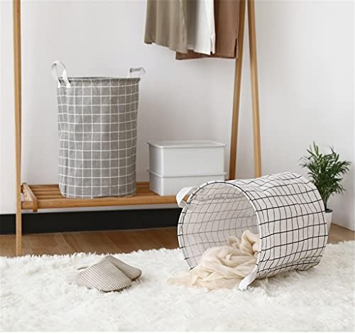 DXMRWJ Пешачка корпа за перење преклопен памук постелнина тркалезна водоотпорна организатор корпа за поддршка на алишта за перење