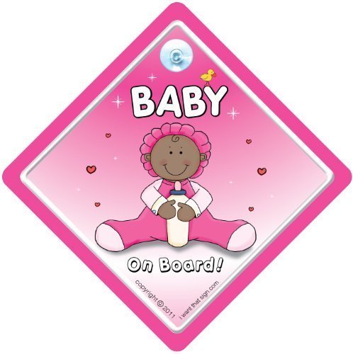 Бебе iwantthatsign.com Бебе на знак за автомобил, внука на бродот, знак за деца, розови нозе црно бебе, бебе на знак за автомобил