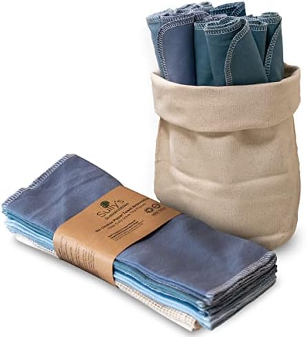 Одржливи на Сули 10 пакувања Премиум хартиени крпи - органски памучни крпи - Супер апсорбирачки, издржливи, измиени и лесни за
