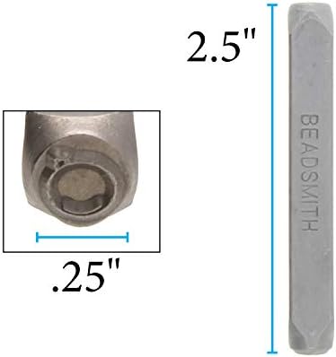 Печат за дизајн на челик Beardsmith - Метални елементи - Божиќен украс од 6мм - должина од 2,25 ”со база на печат од 0,25” - Направете сопствен