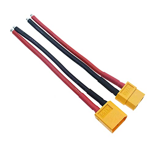 2 парчиња машки конектор за батерии XT60 Femaleенски приклучок со силикон 14 AWG жица