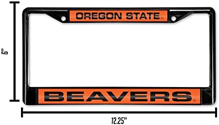 РИКО Орегон Државен Beavers NCAA Black Metal Laser Laser Cut Recard Frame Setter